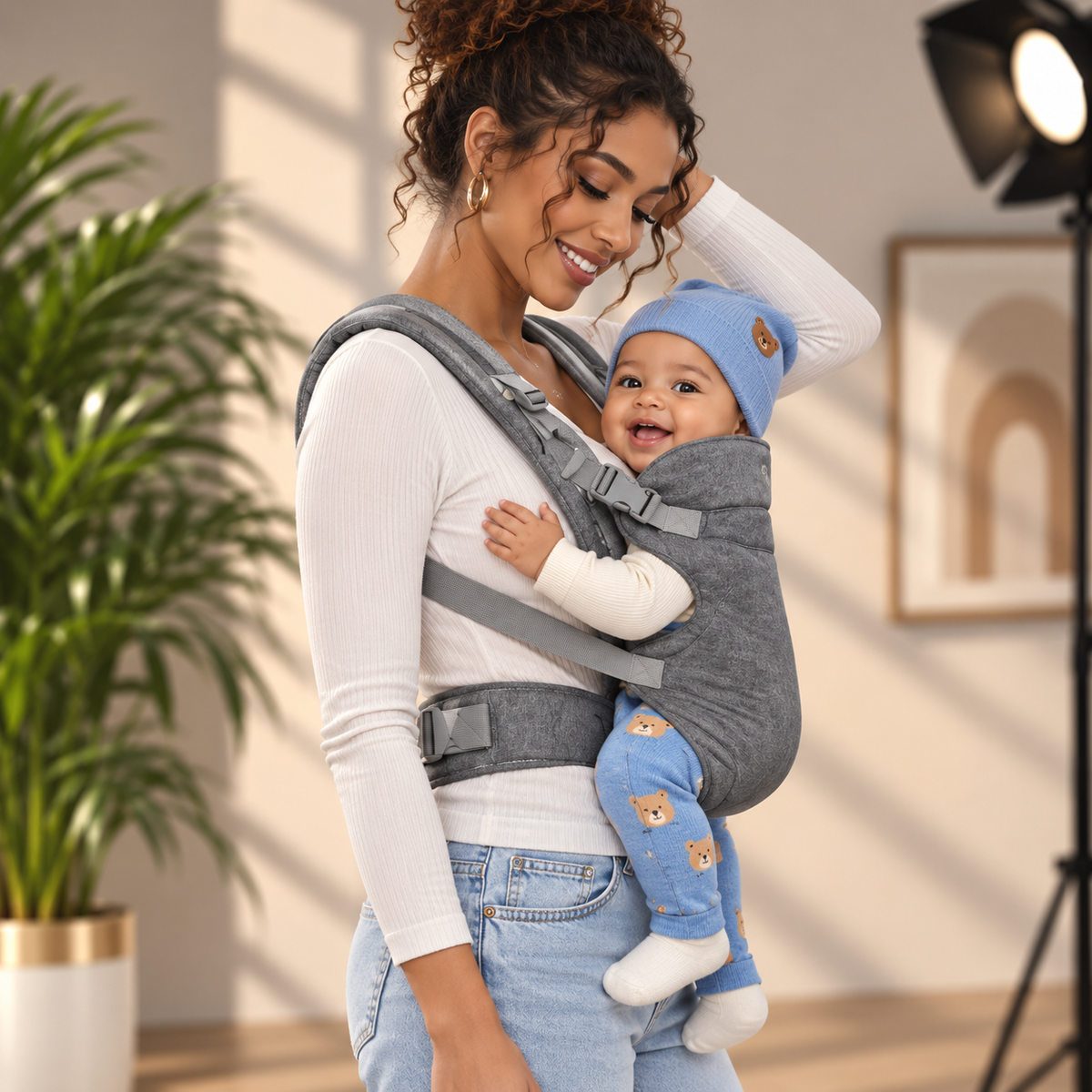 Porte-bébé pour tout petit en toile légère et confortable