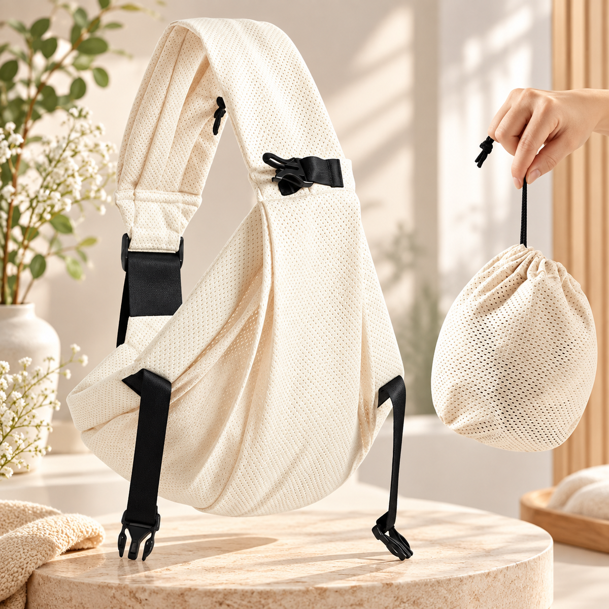 Porte-bébé à enfiler portable pour nouveau-né