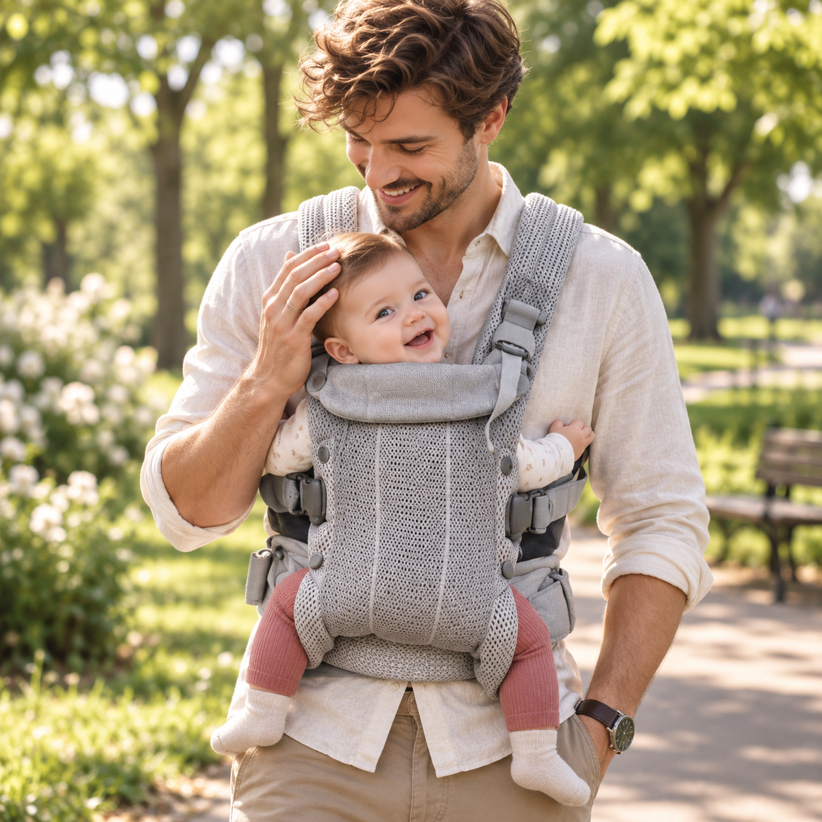 Porte-bébé ergonomique et physiologique 3-en-1