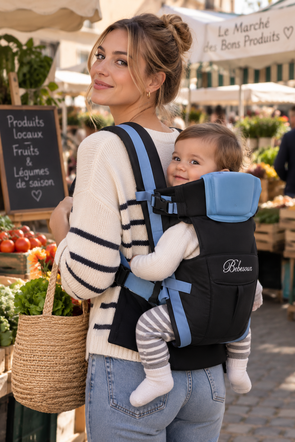 Porte-bébé évolutif 4-en-1 de naissance à 3 ans