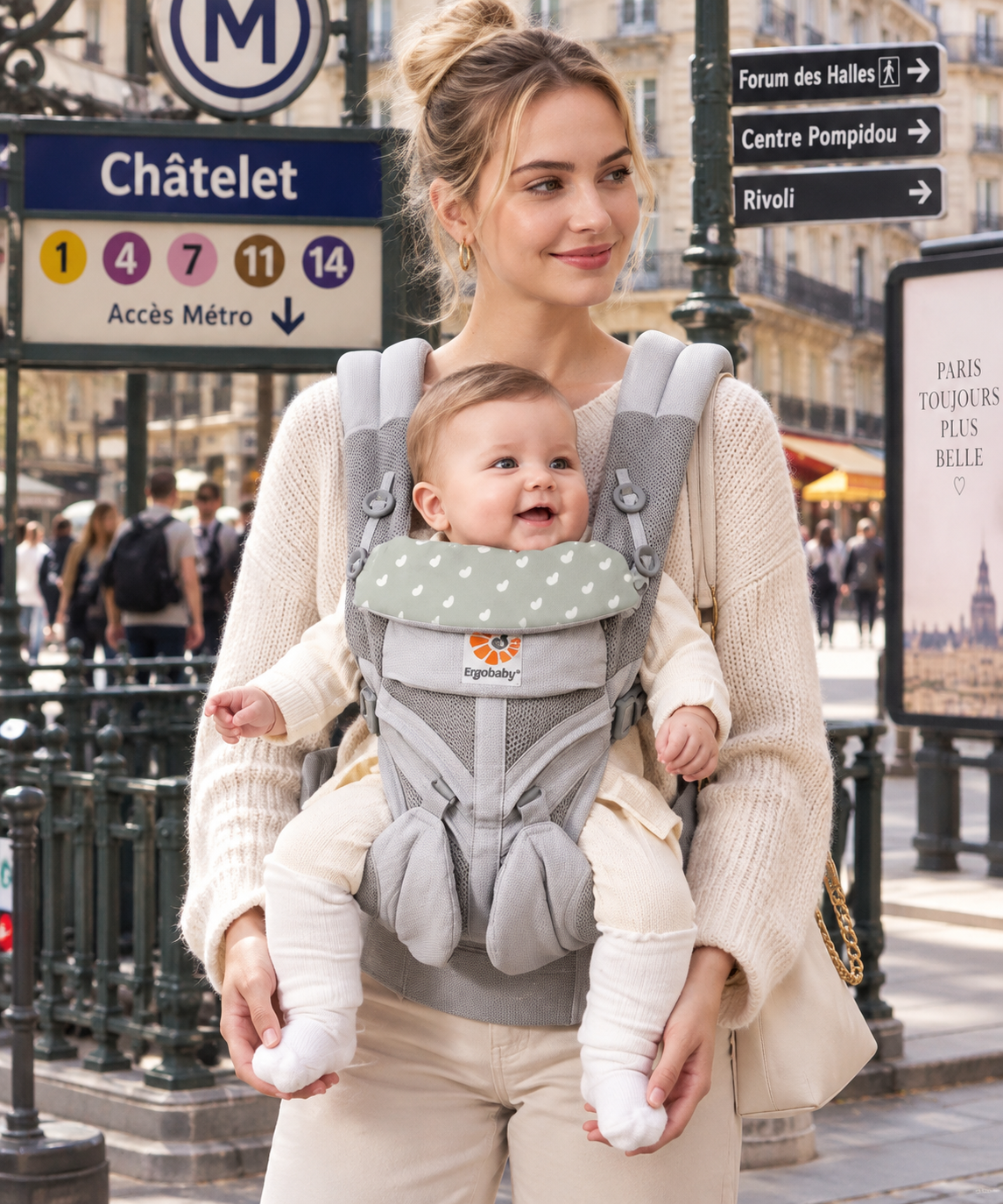 Porte-bébé confort ergonomique