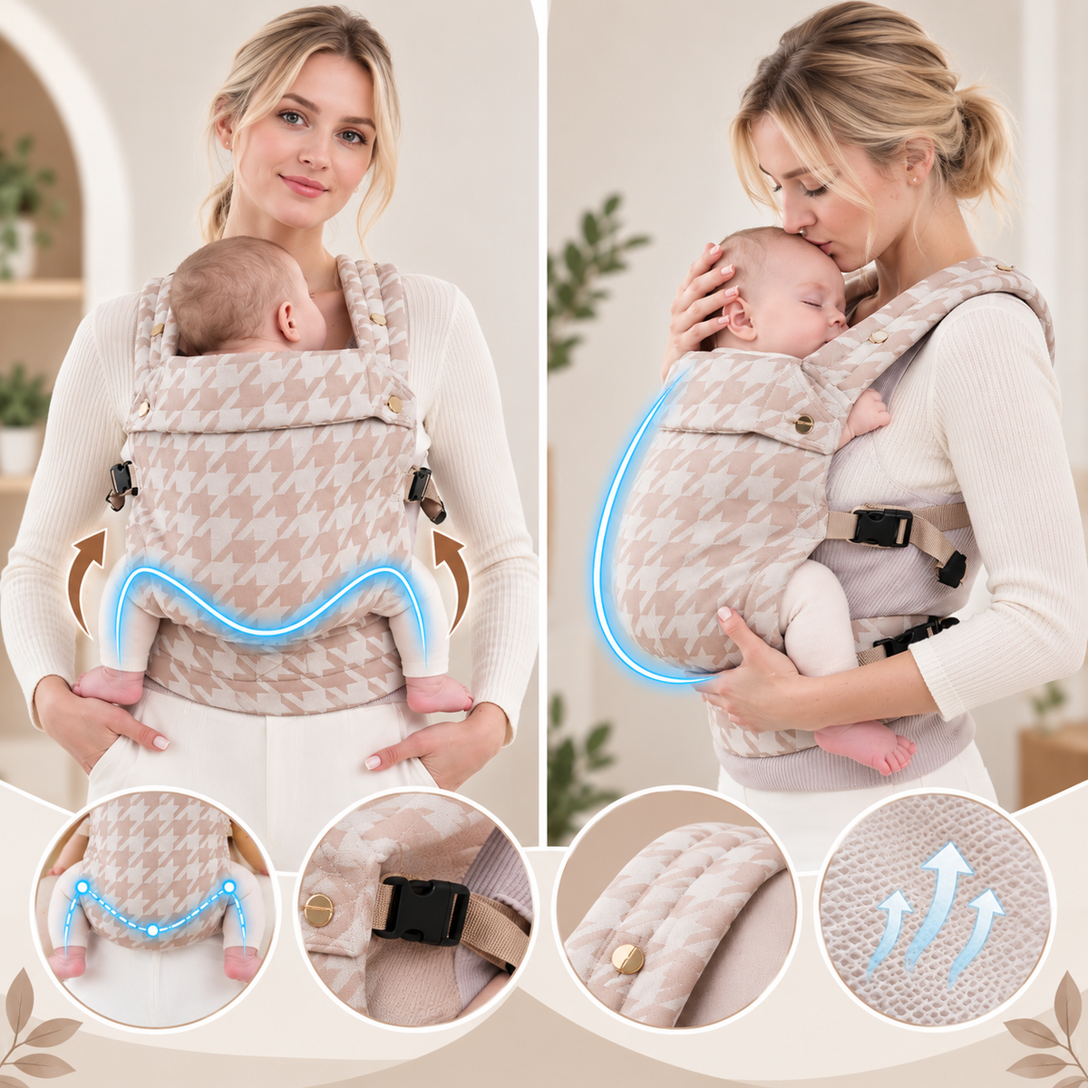 Porte-bébé à porter sur le ventre