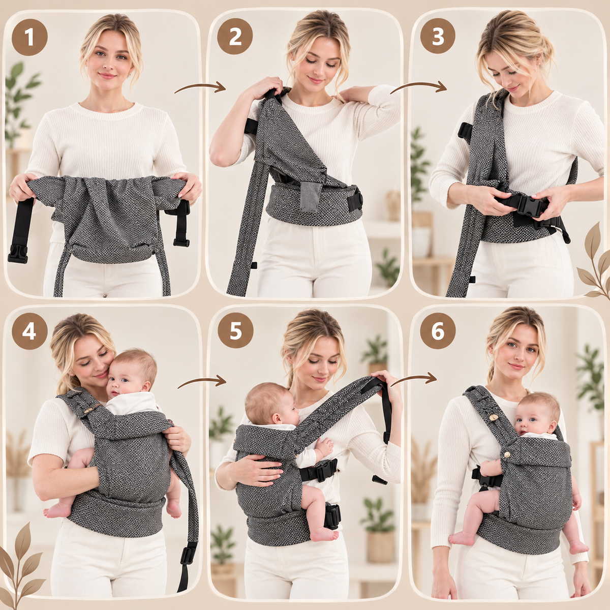 Porte-bébé à porter sur le ventre