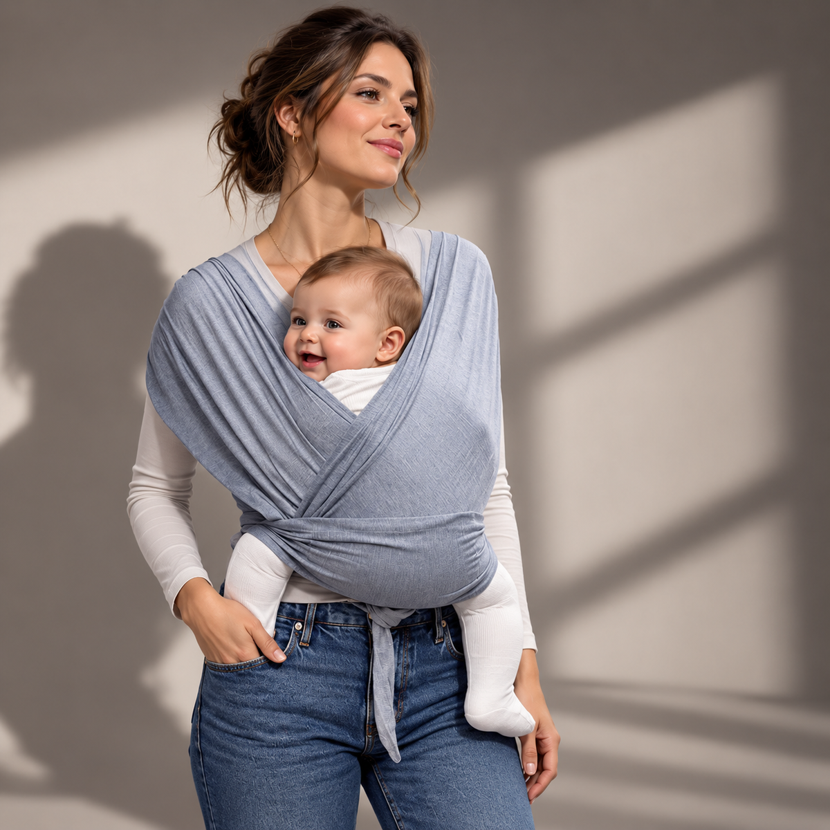 Porte-bébé sans nœud en coton doux 0-36 mois