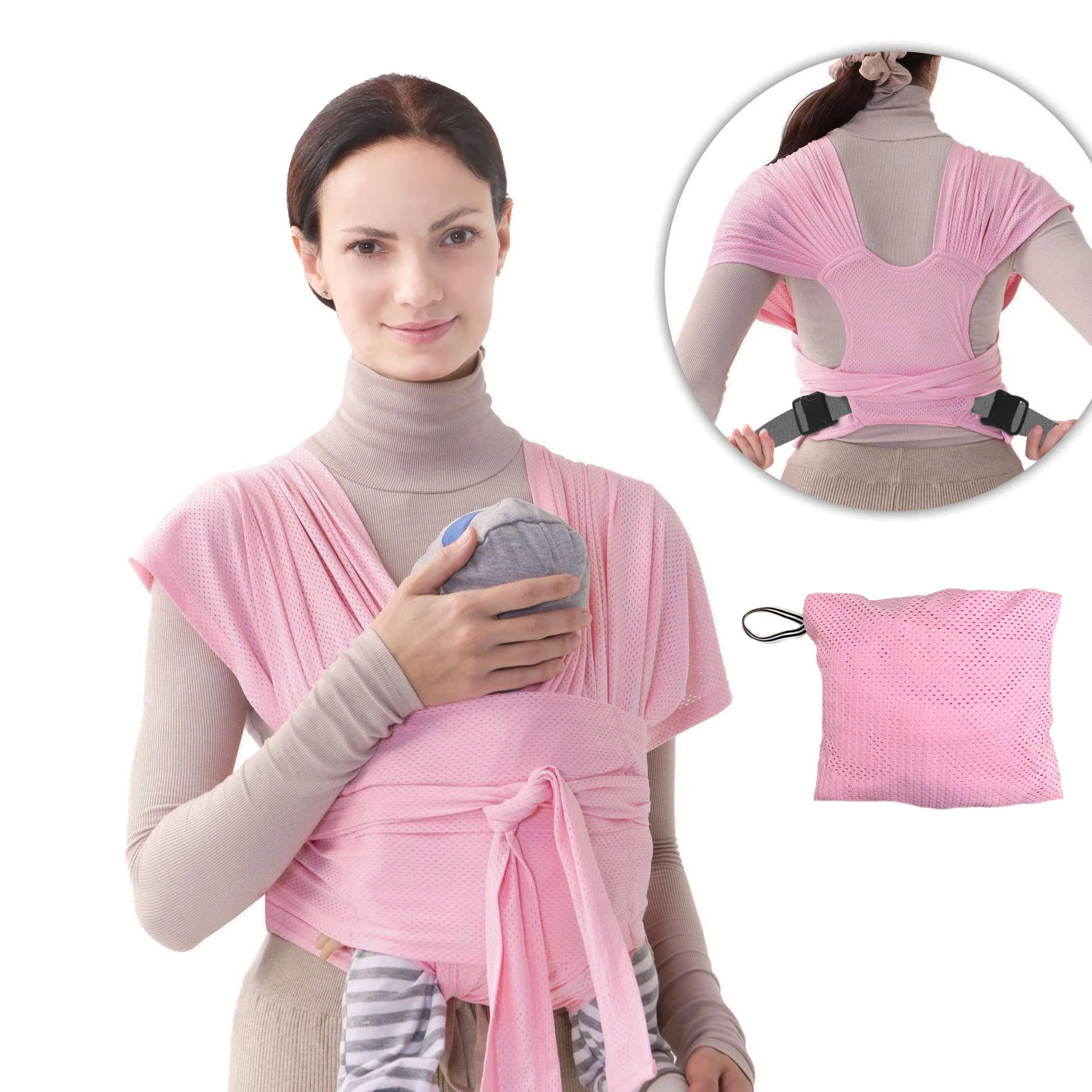 Porte-bébé pour maman en coton et mesh