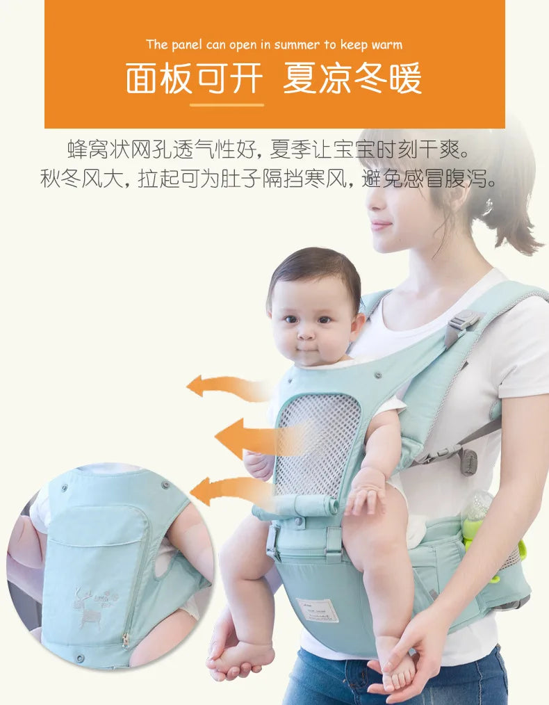 Porte-bébé 0-36 mois à assise gain d'effort
