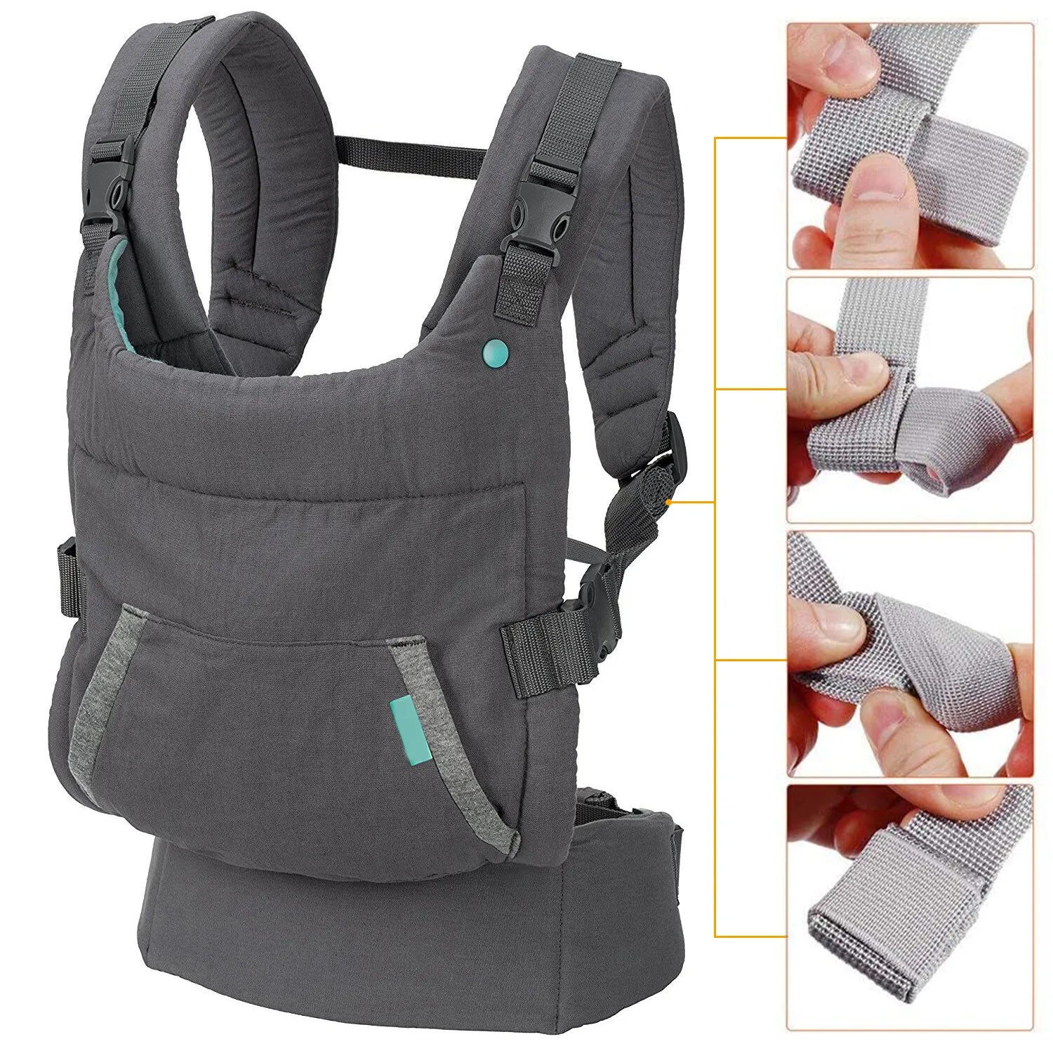Porte-bébé à capuche évolutif 0-24 mois