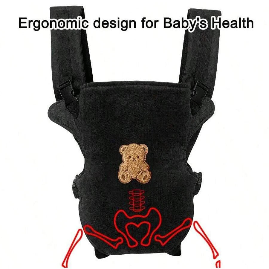 Porte-bébé ventral et dorsal 4-en-1 motif ours