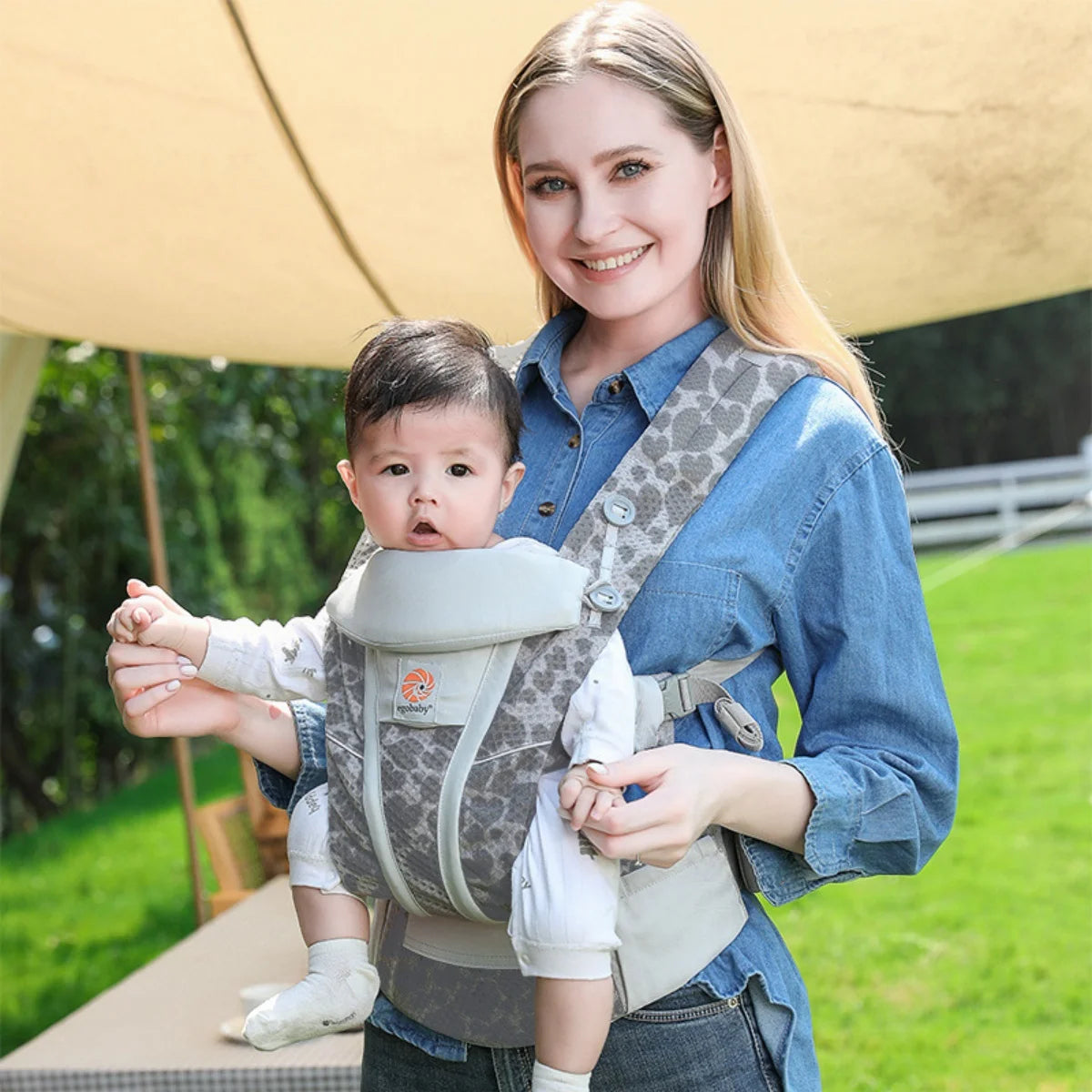 Porte-bébé à siège de hanche ergonomique ventral