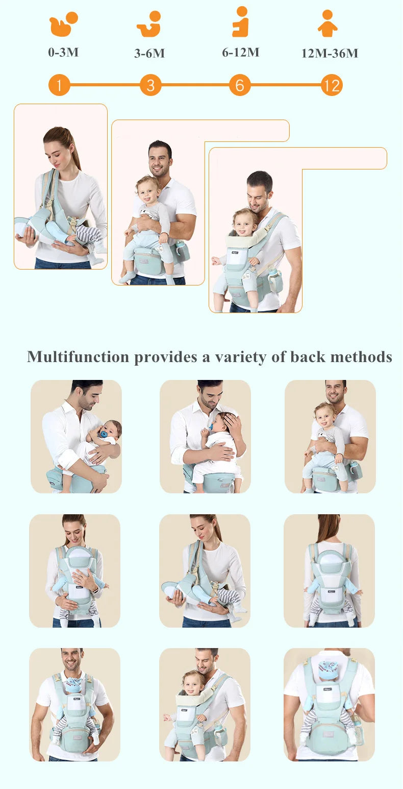 Porte-bébé ceinture tabouret multifonction