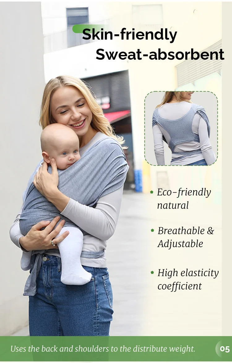 Porte-bébé sans nœud en coton doux 0-36 mois