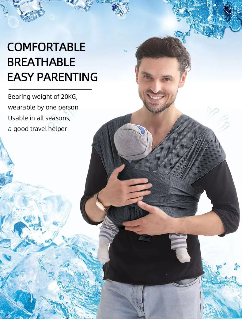 Porte-bébé pour maman en coton et mesh