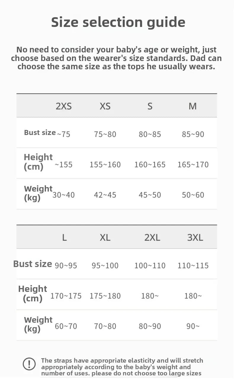 Porte-bébé à assise pliable forme X ergonomique