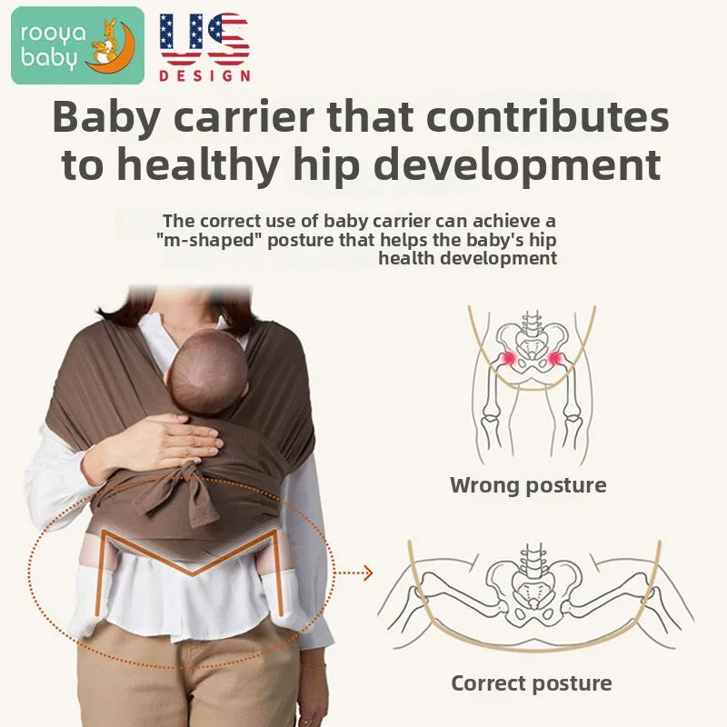 Porte-bébé à assise pliable forme X ergonomique