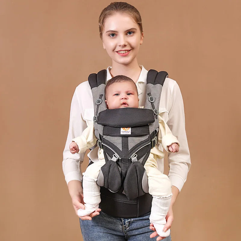 Porte-bébé omni 360 en coton respirant évolutif
