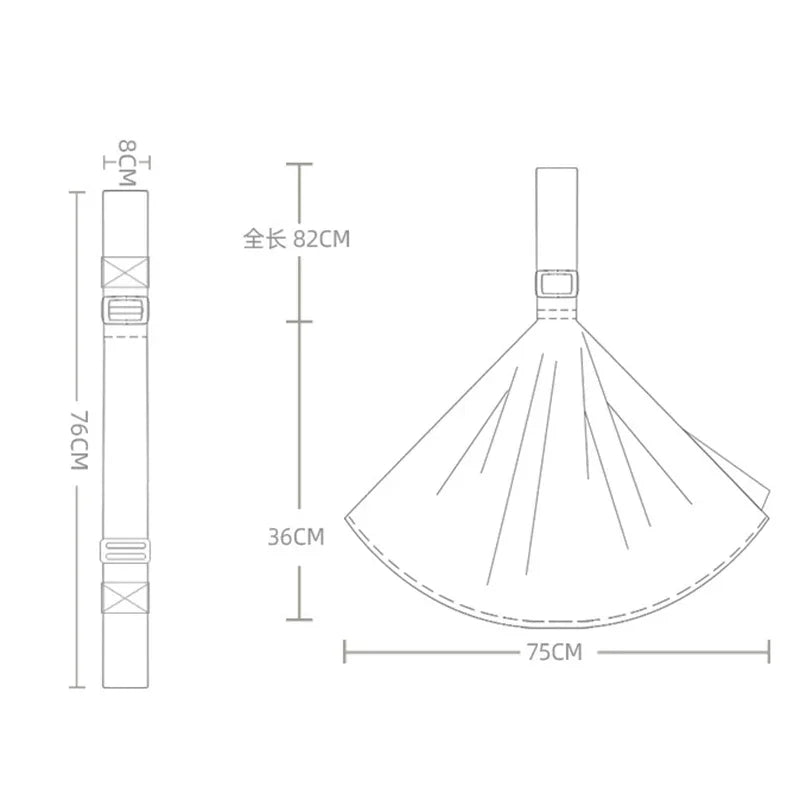 Sling porte-bébé ajustable en tissu ou mesh
