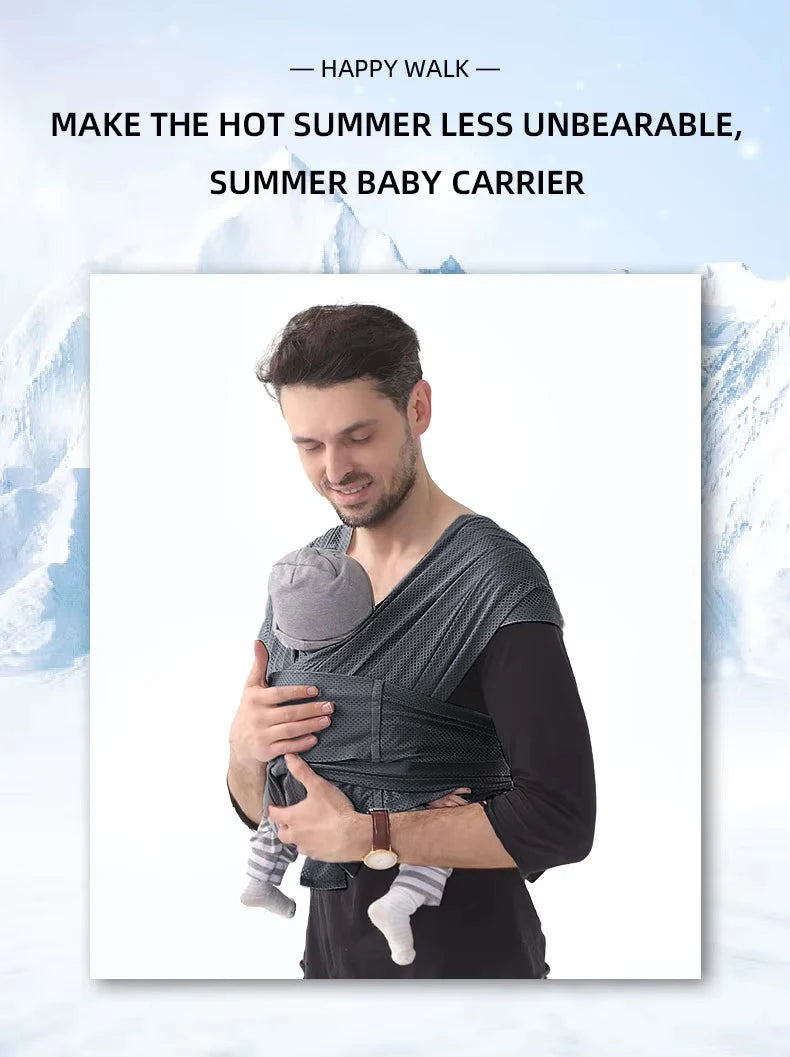 Porte-bébé pour maman en coton et mesh