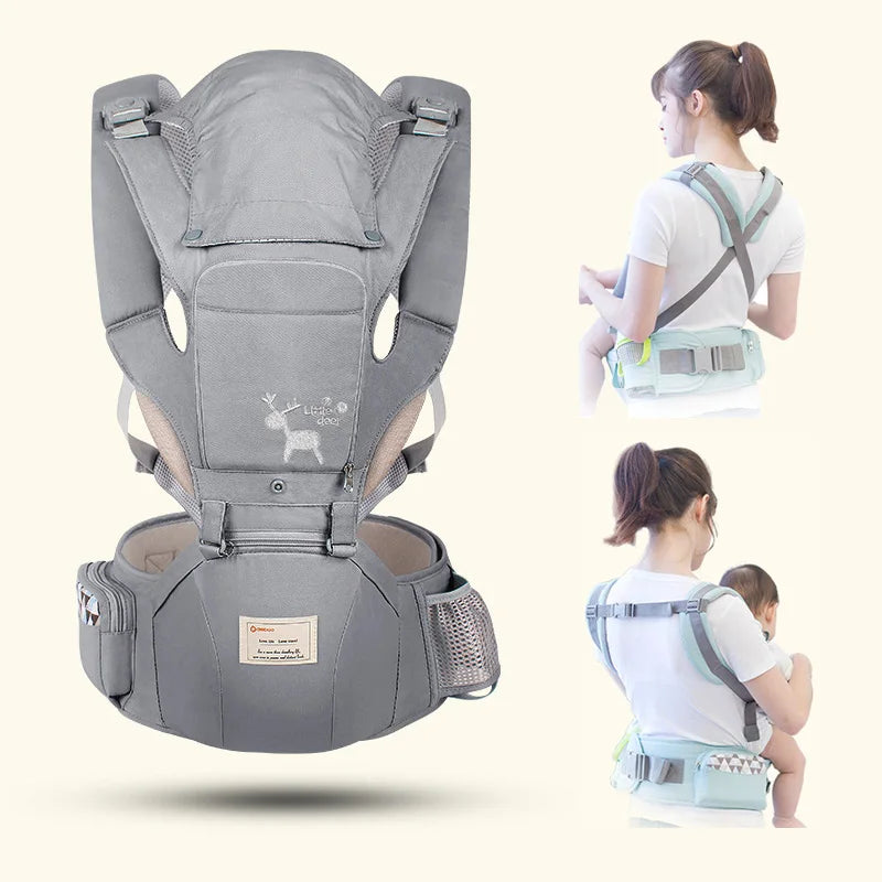 Porte-bébé 0-36 mois à assise porté en ventral