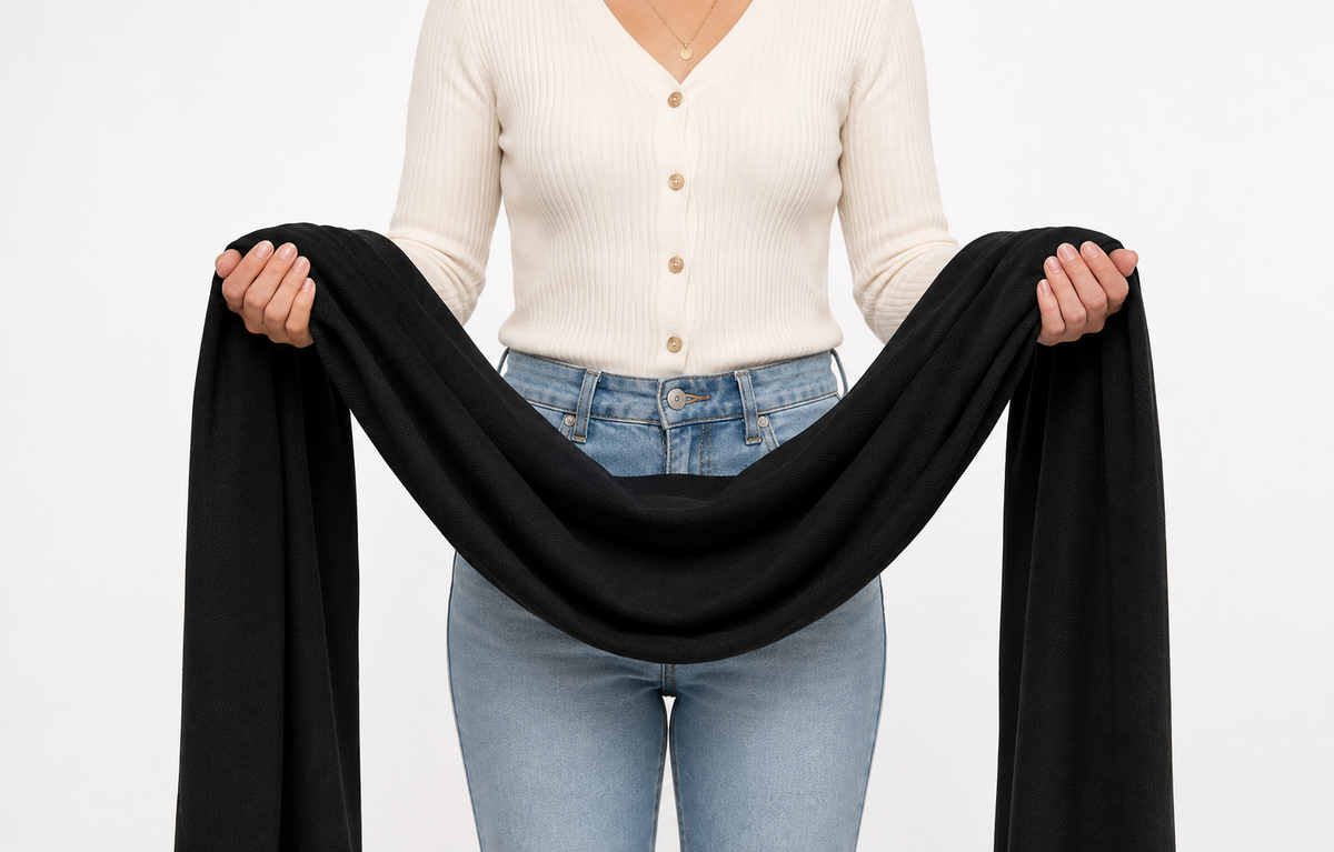 Porte-bébé en tissu léger mains libres noir