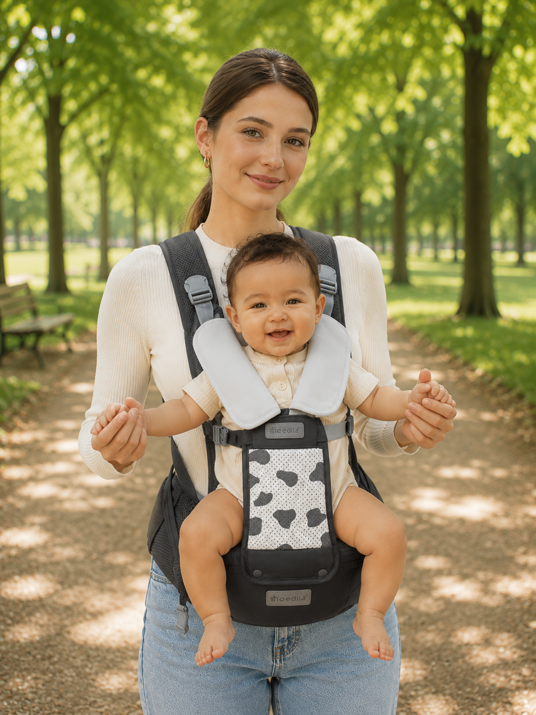 Porte-bébé 0-6 mois ergonomique multiposition