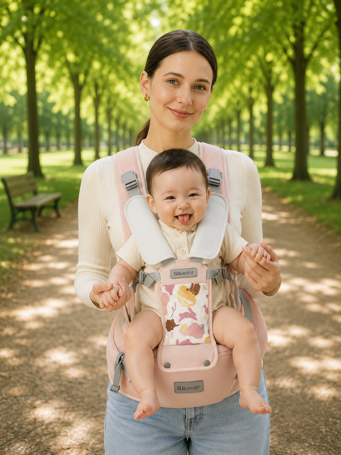 Porte-bébé 0-6 mois ergonomique multiposition
