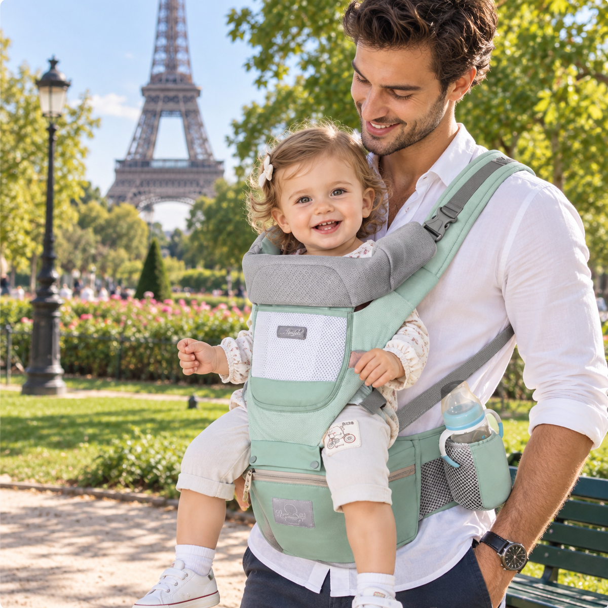 Porte-bébé ceinture tabouret multifonction