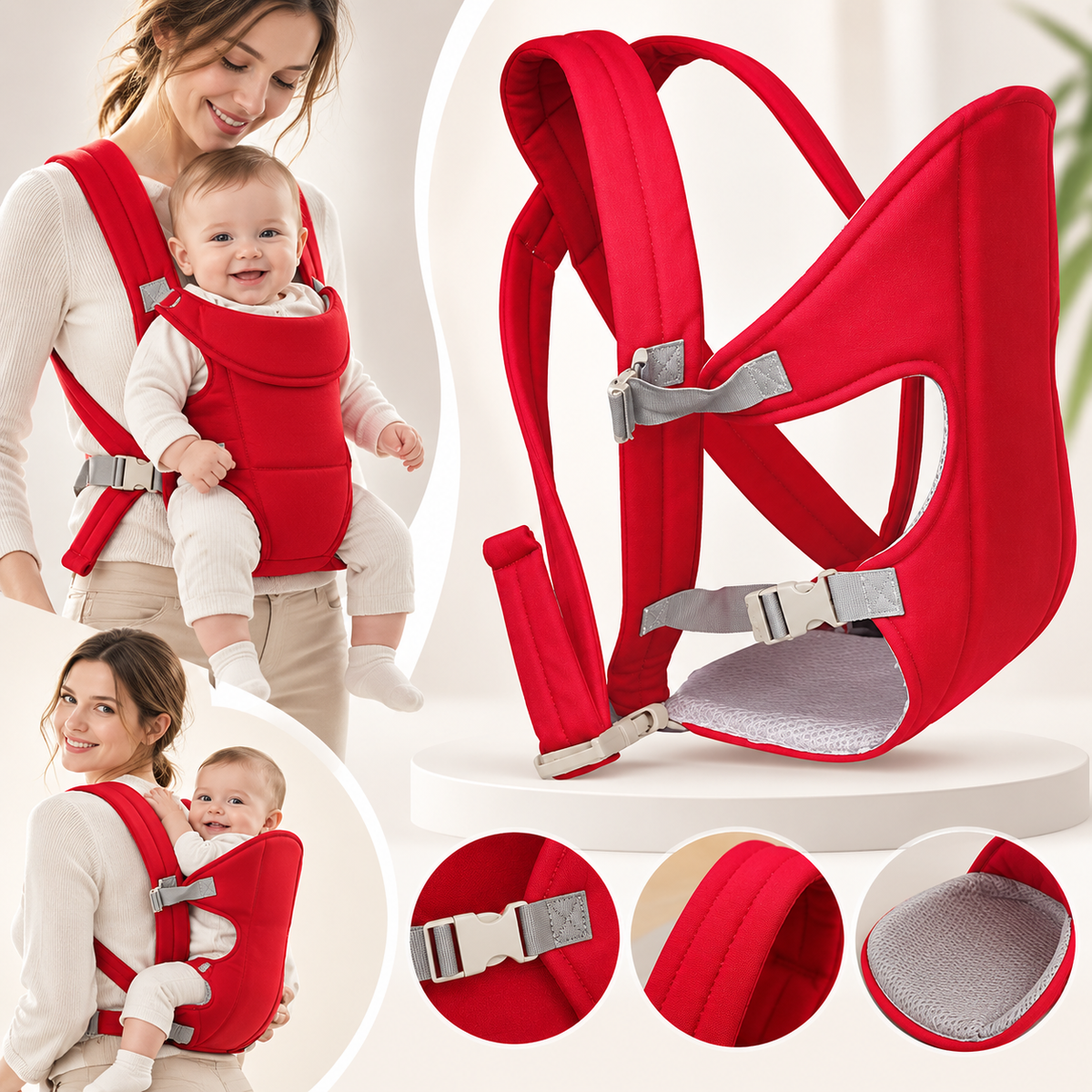 Porte-bébé pouch réglable face au monde