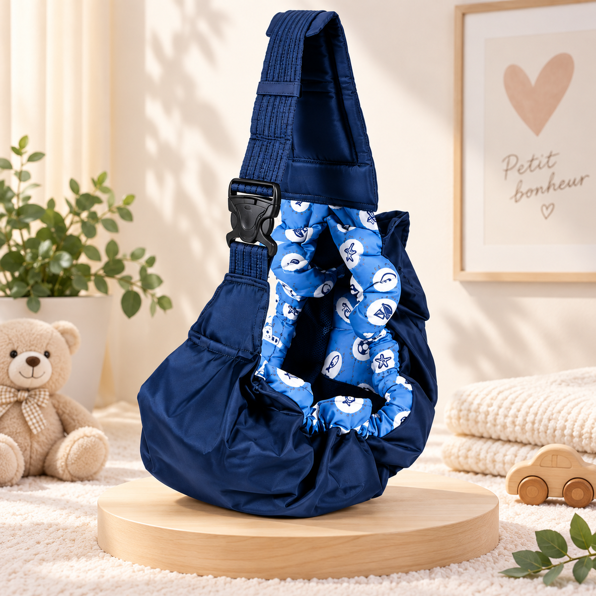 Porte-bébé pour allaitement doux et respirant