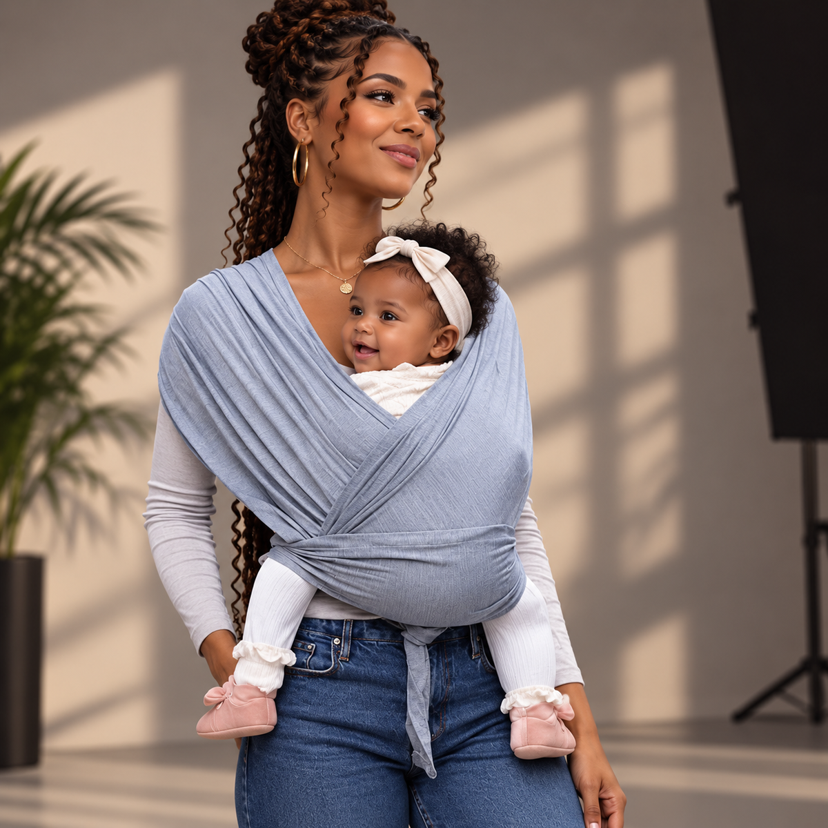 Porte-bébé sans nœud en coton doux 0-36 mois