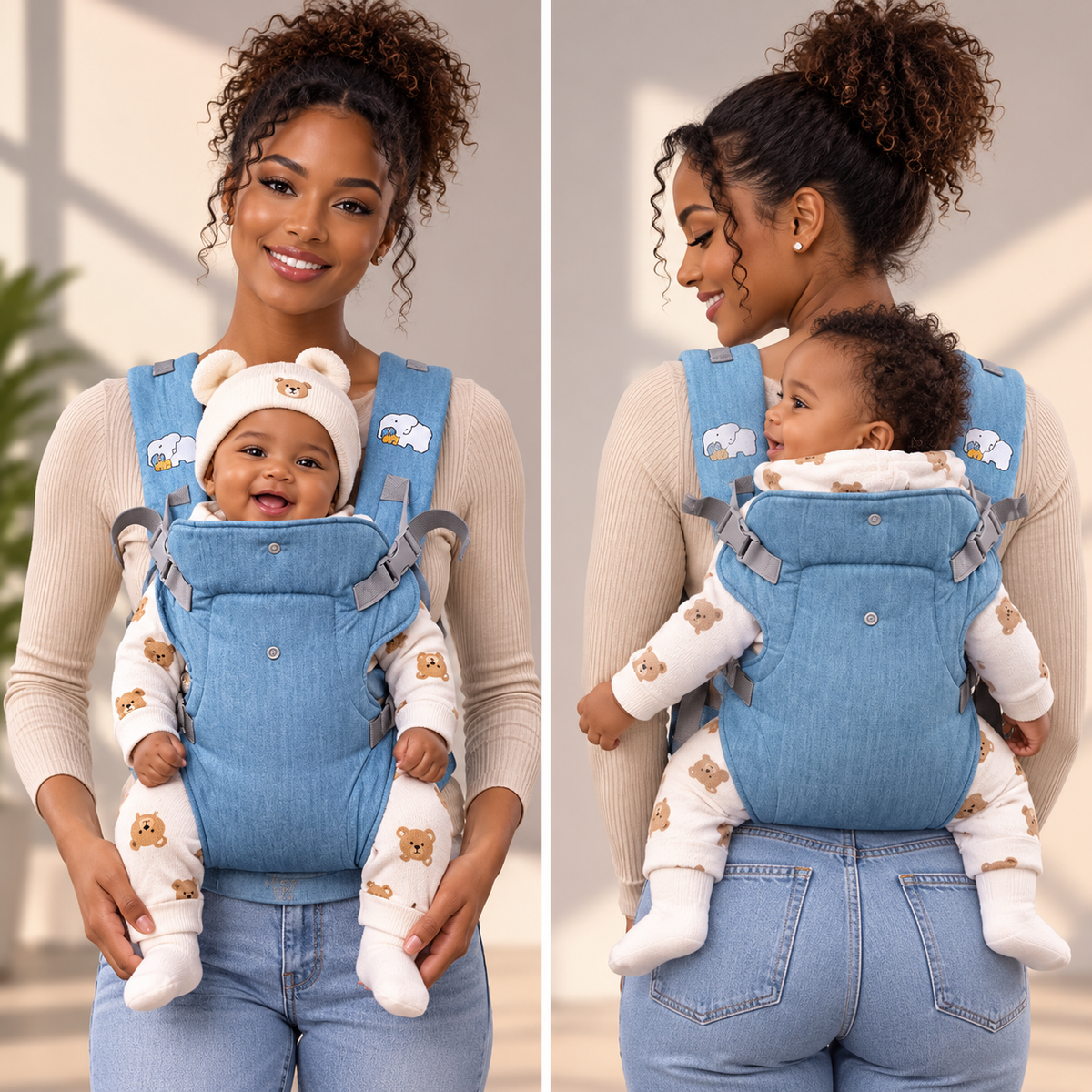 Porte-bébé pour tout petit  en toile légère et confortable