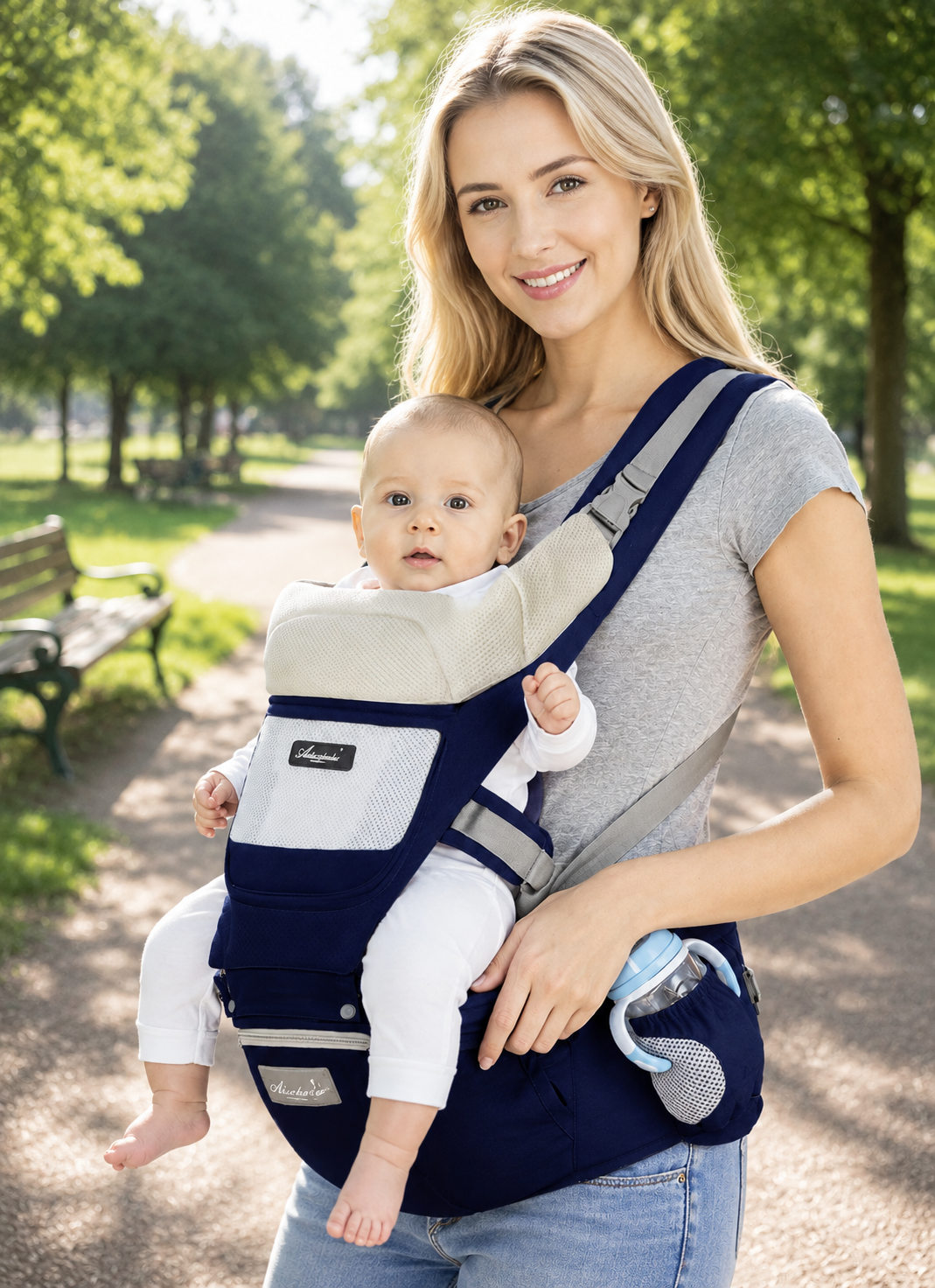 Porte-bébé à assise dès 3 mois face au monde