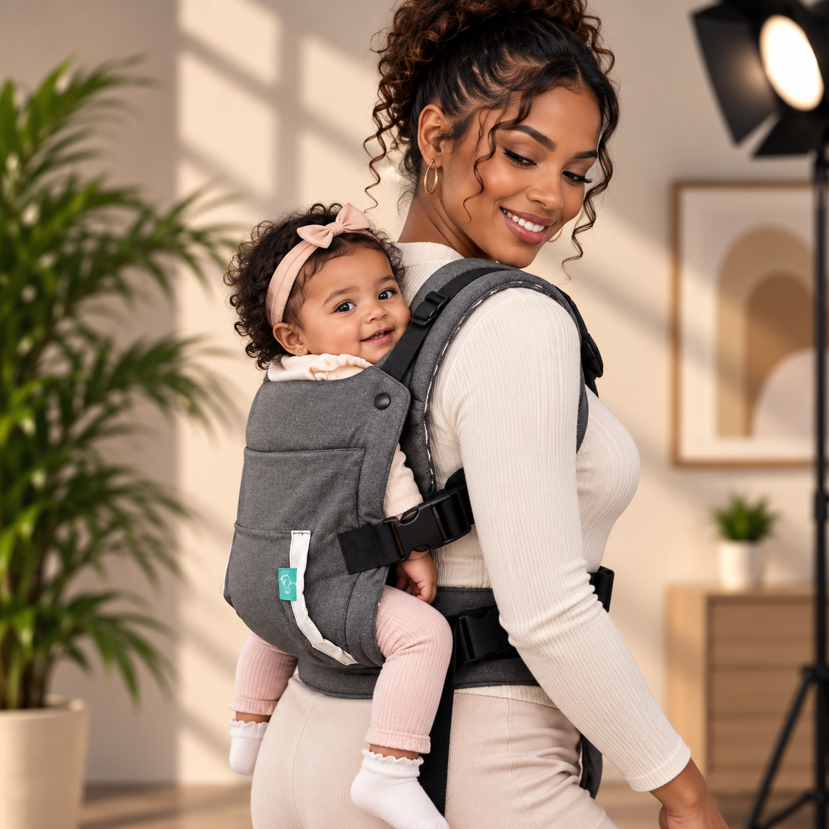 Porte-bébé à capuche 0-24 mois avec bonnet