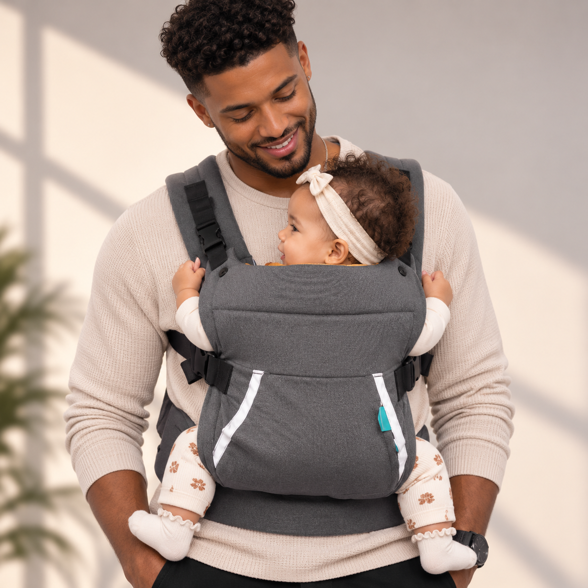 Porte-bébé à capuche 0-24 mois avec bonnet