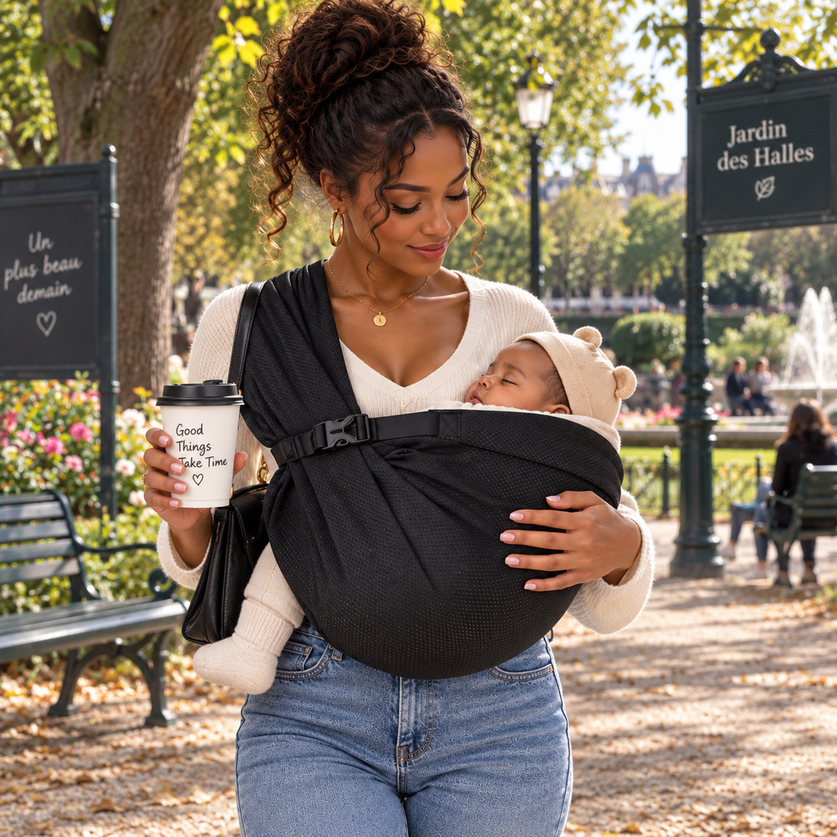 Porte-bébé à enfiler portable pour nouveau-né