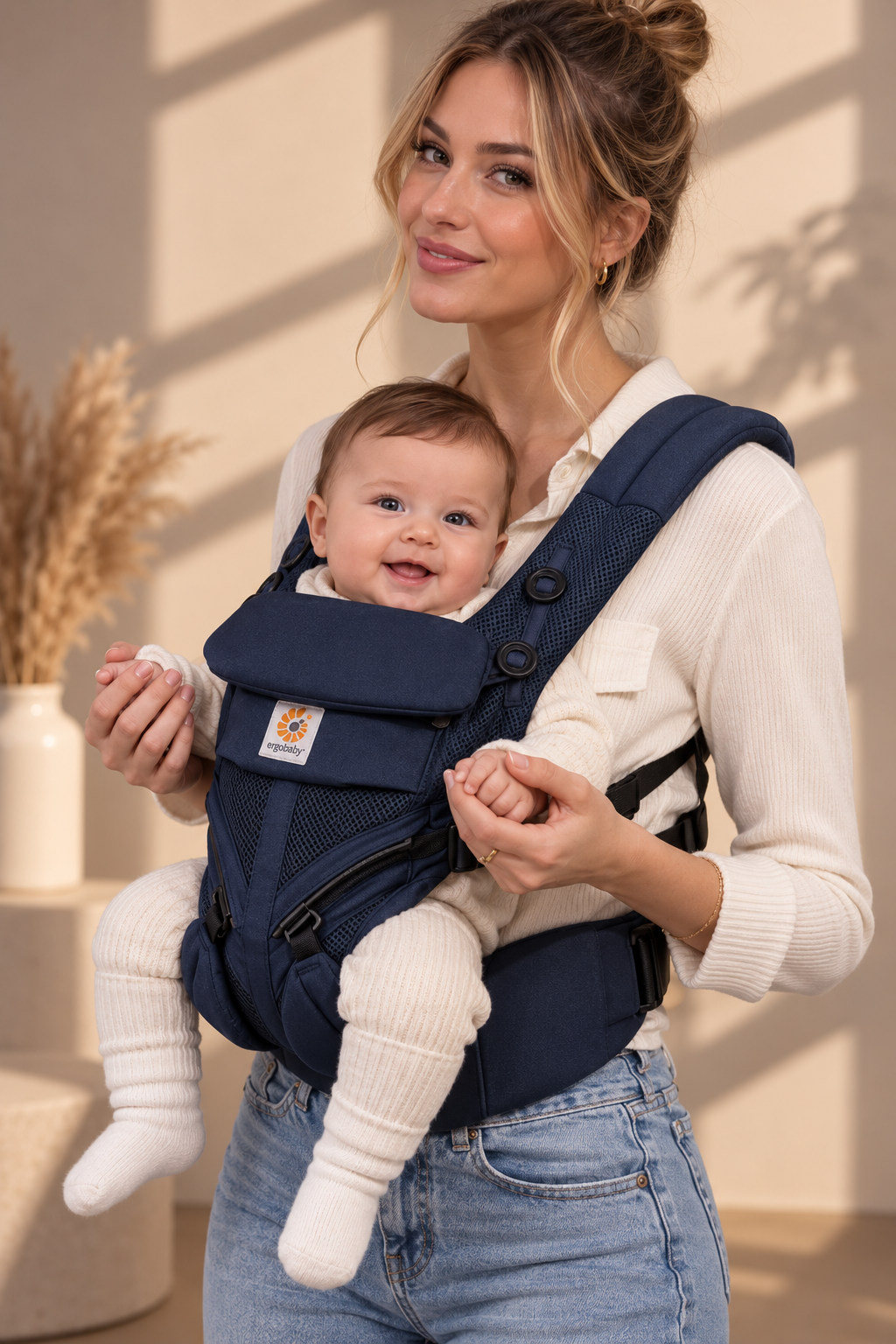 Porte-bébé à siège de hanche ergonomique ventral