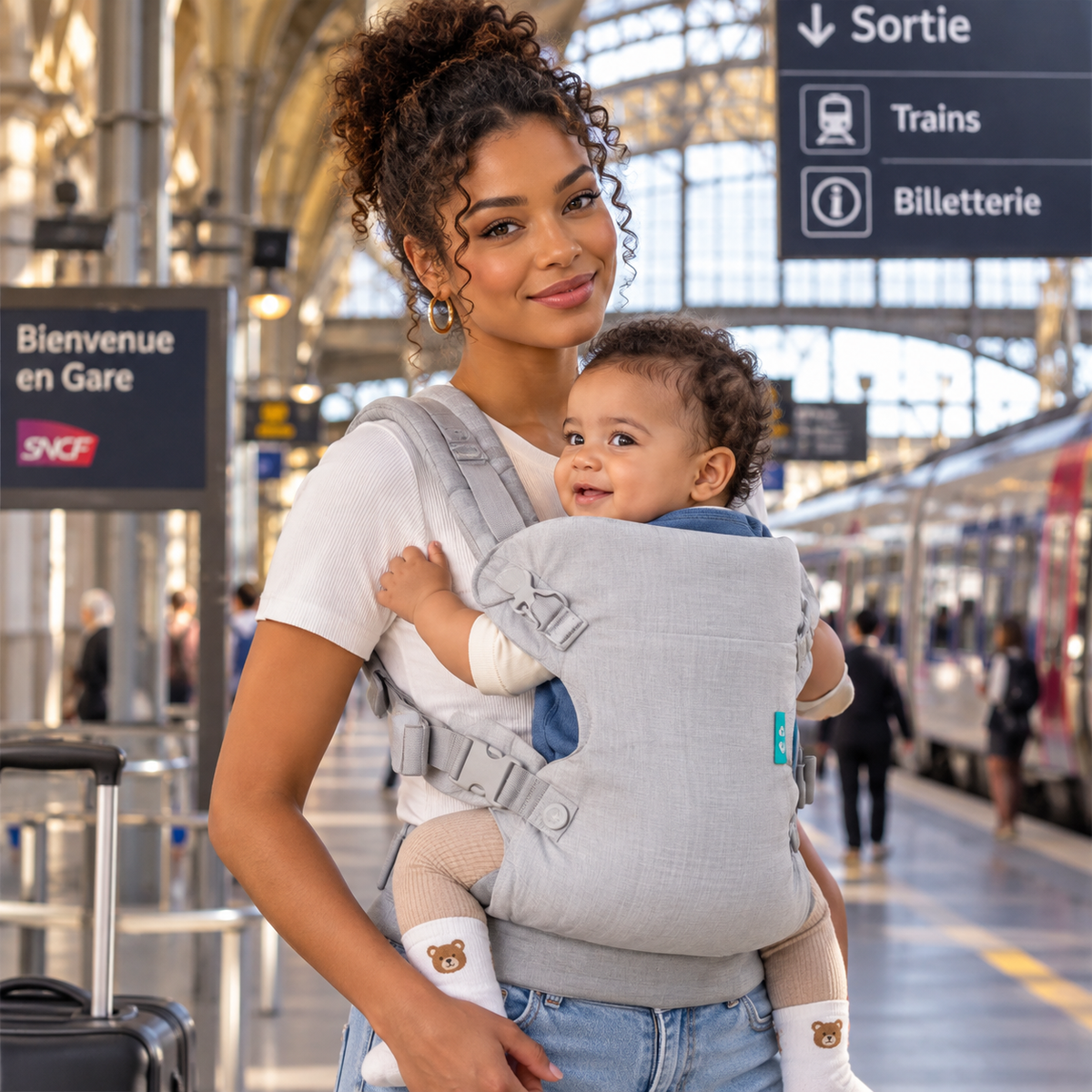 Porte-bébé évolutif 4-en-1 extensible dès 1 an