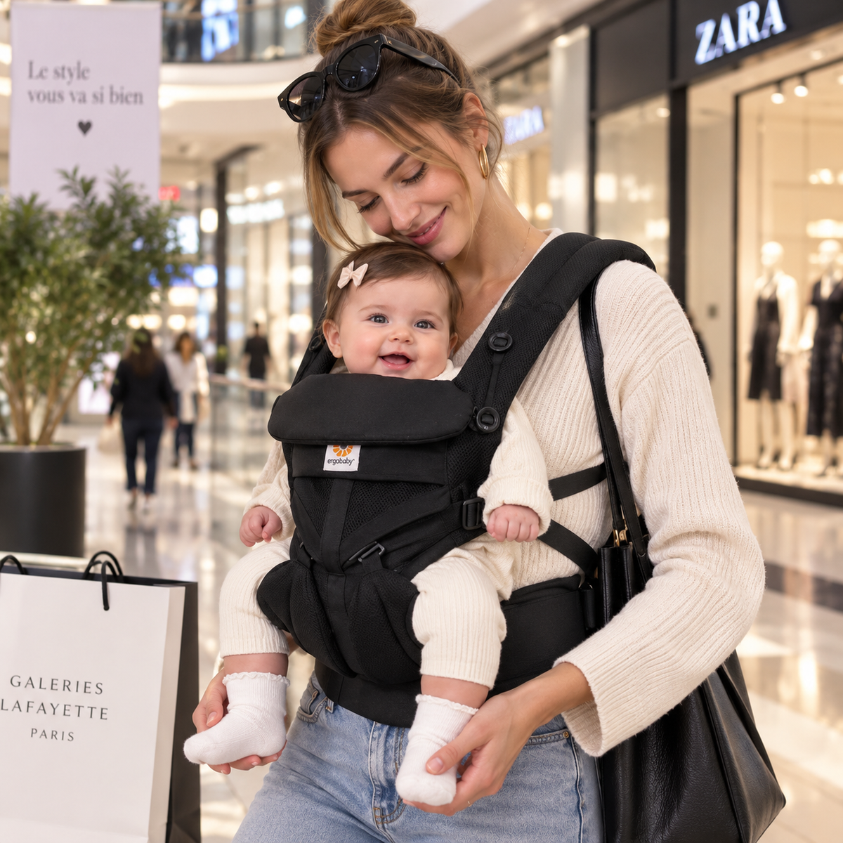 Porte-bébé confort ergonomique