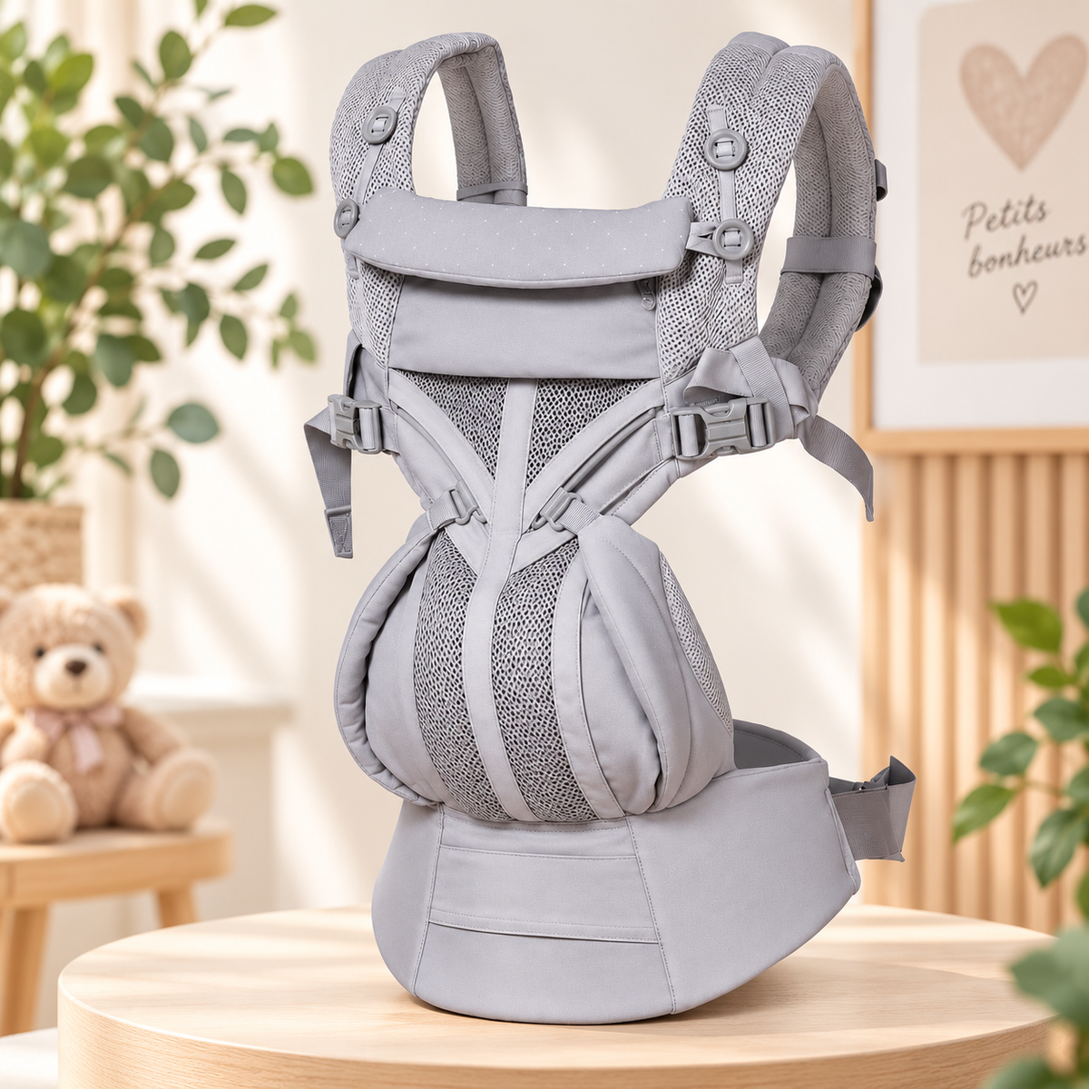 Porte-bébé omni 360 en coton respirant évolutif