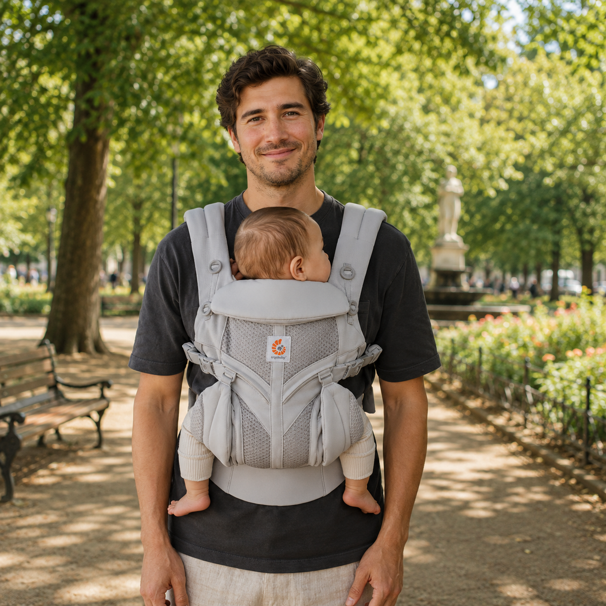 Porte-bébé omni 360 en coton respirant évolutif