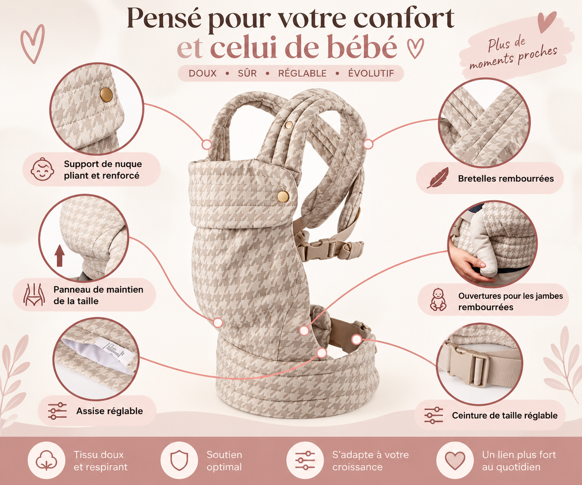 Porte-bébé à porter sur le ventre