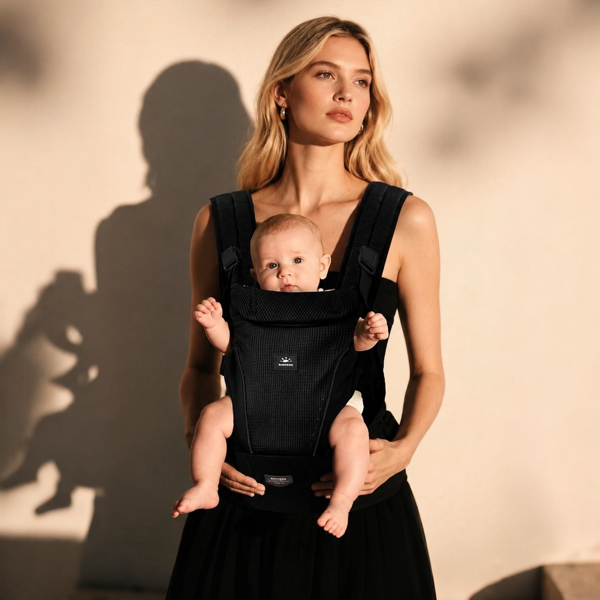 Porte-bébé sécurisé 4-24 mois en mesh aéré
