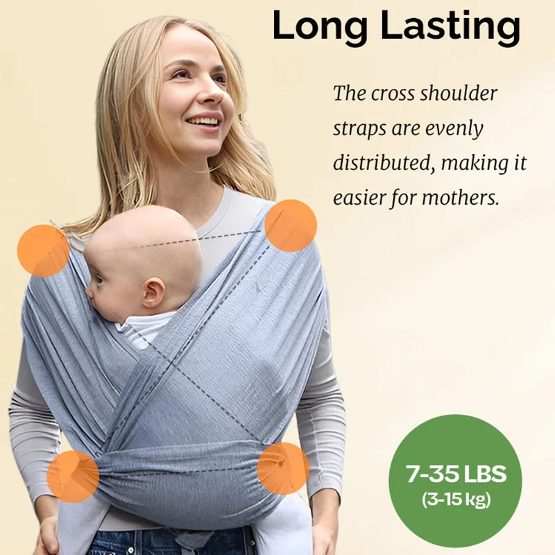 Porte-bébé sans nœud en coton doux 0-36 mois