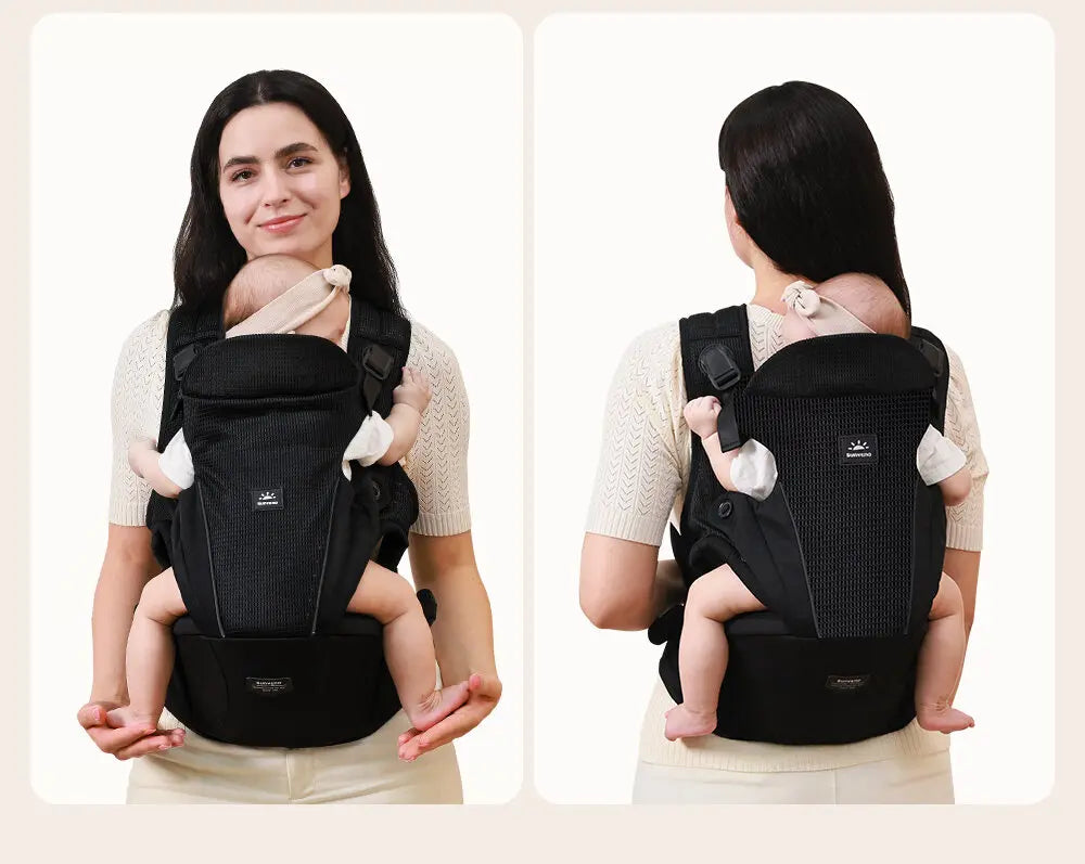 Porte-bébé sécurisé 4-24 mois en mesh aéré
