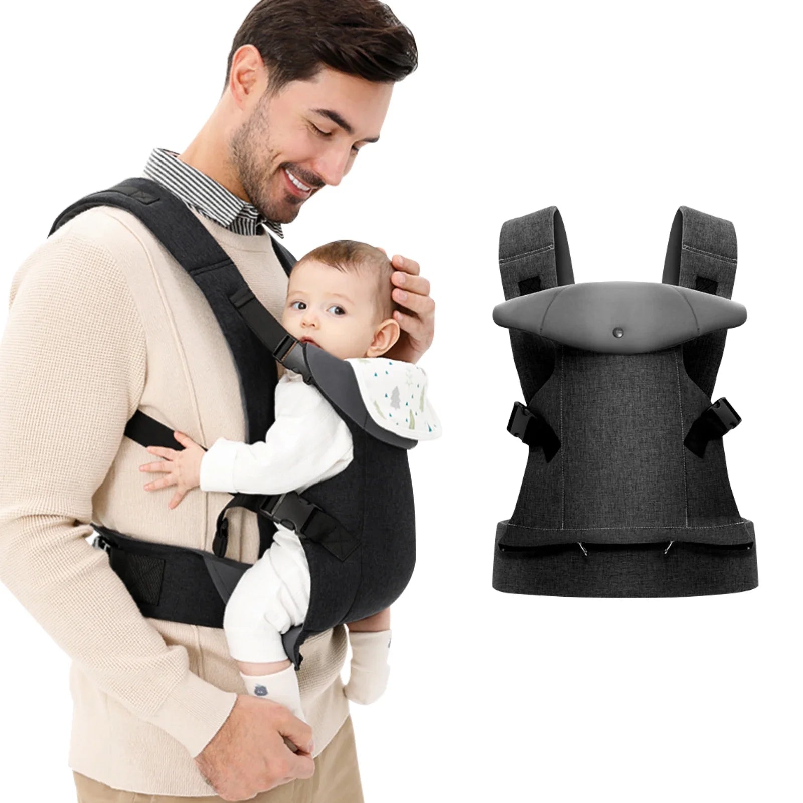 Porte-bébé pliable jusqu'à 20 kg soutien lombaire