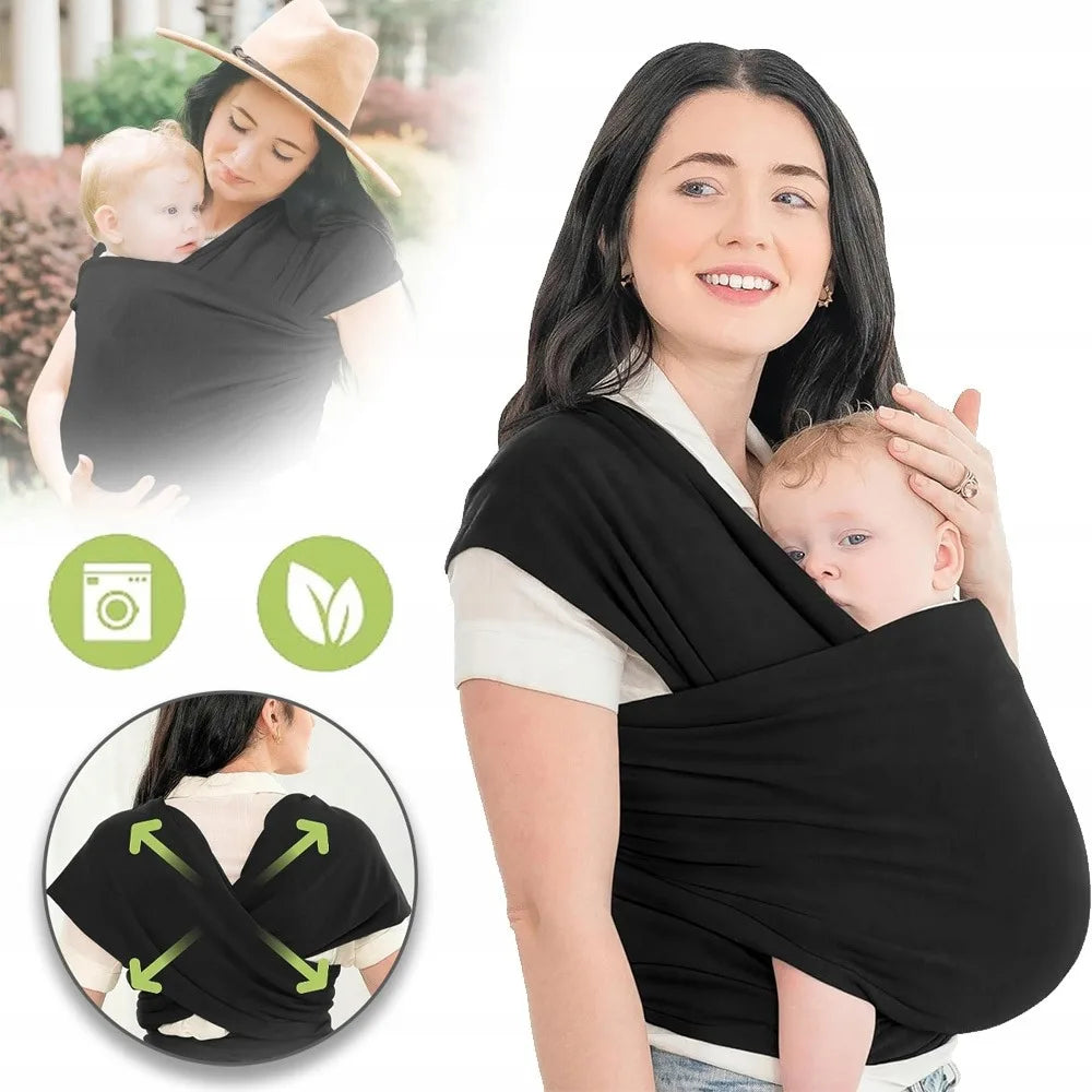 Porte-bébé facile à enfiler sans boucle porté en ventral