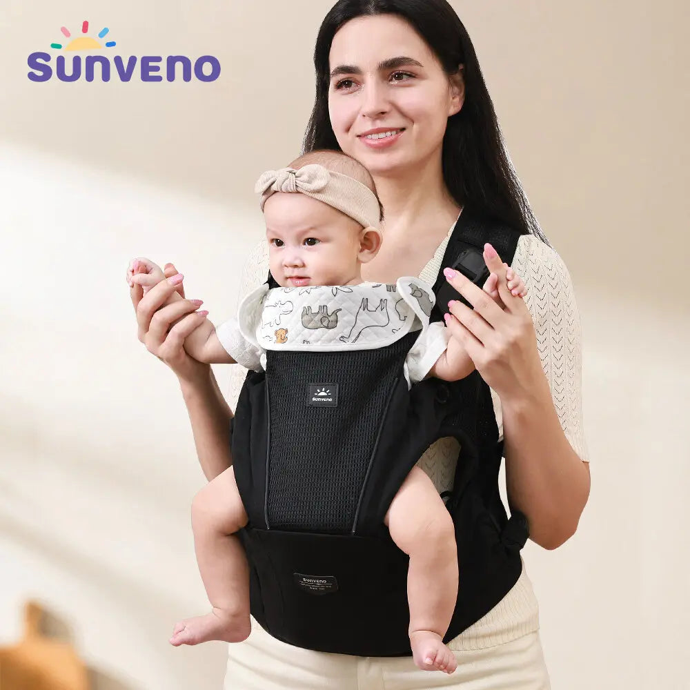 Porte-bébé sécurisé 4-24 mois en mesh aéré
