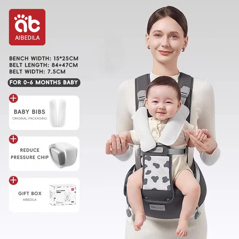 Porte-bébé 0-6 mois ergonomique multiposition