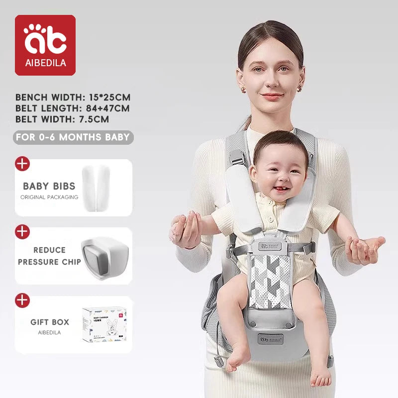Porte-bébé 0-6 mois ergonomique multiposition