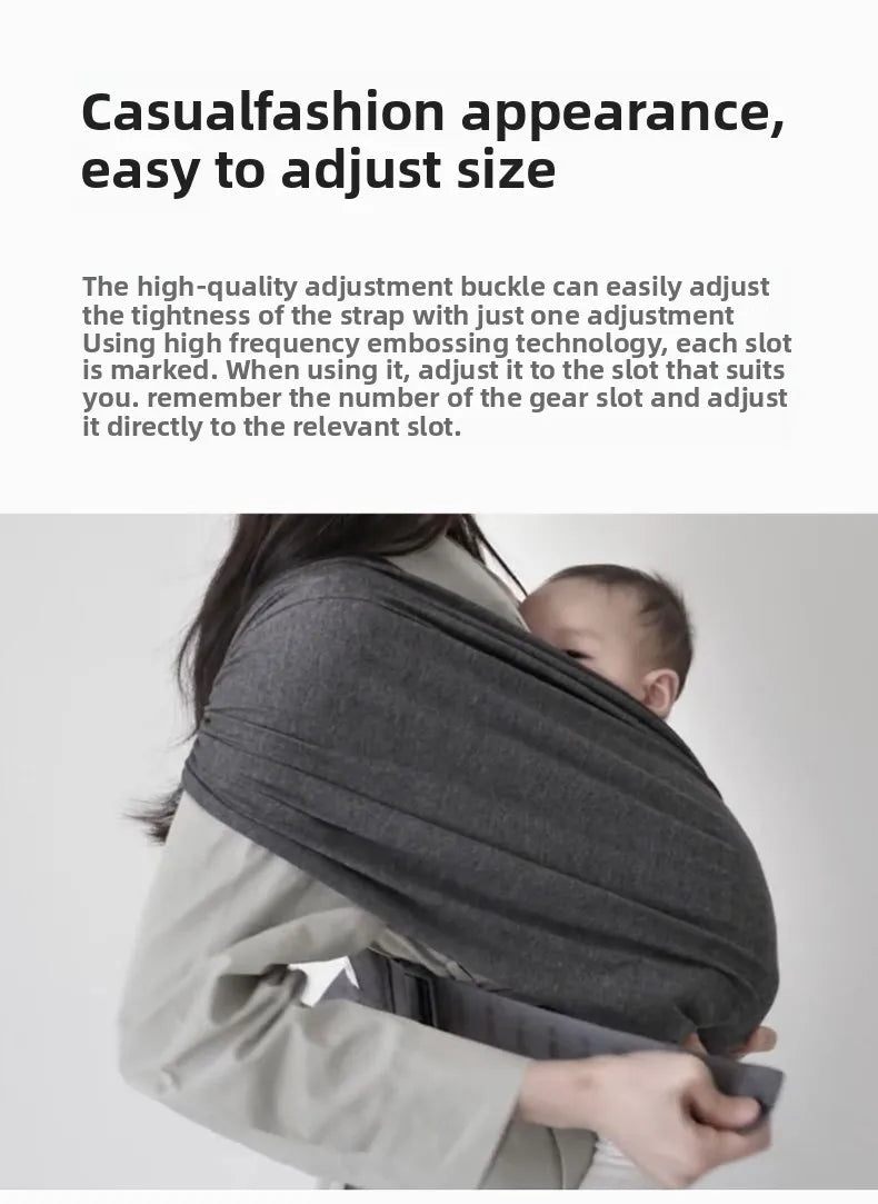 Porte-bébé à assise pliable forme X ergonomique