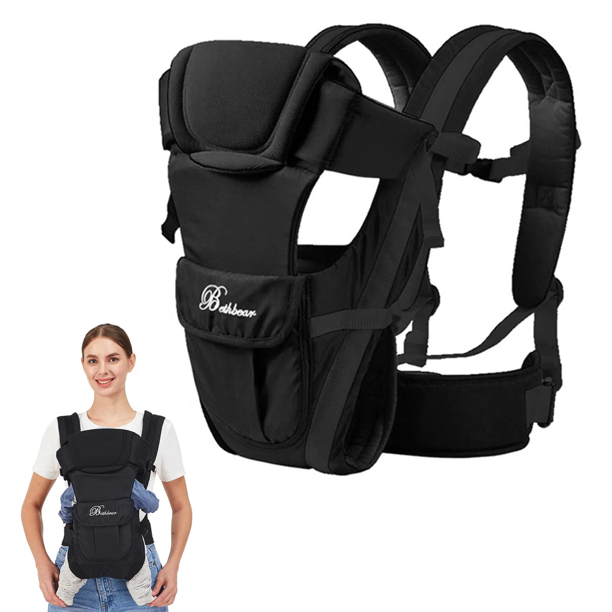 Porte-bébé évolutif 4-en-1 de naissance à 3 ans
